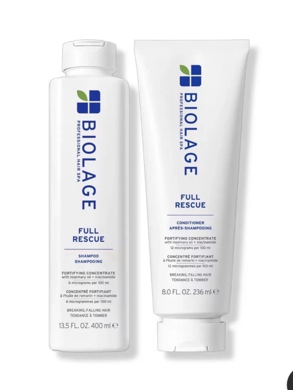 NEW Biolage Full Rescue Shampoo for Thin Hair/Anti-Hair Fall Conditioner 13.5 oz